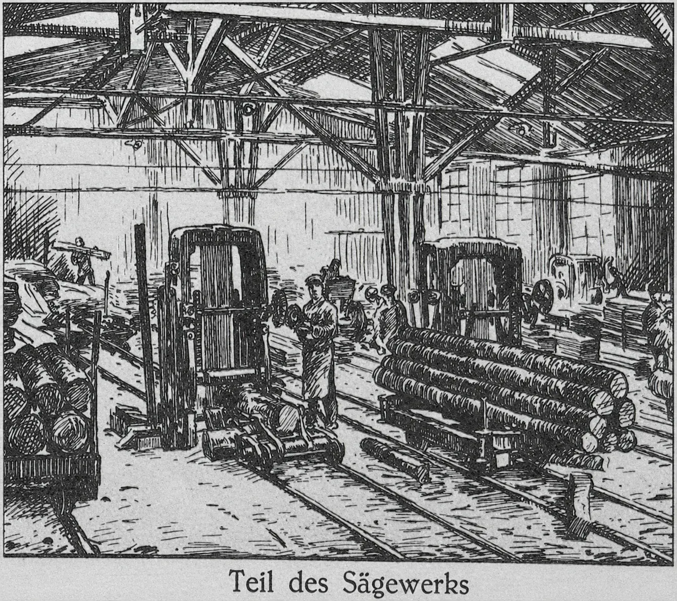 Sägewerk Herzberg am Harz 1929
